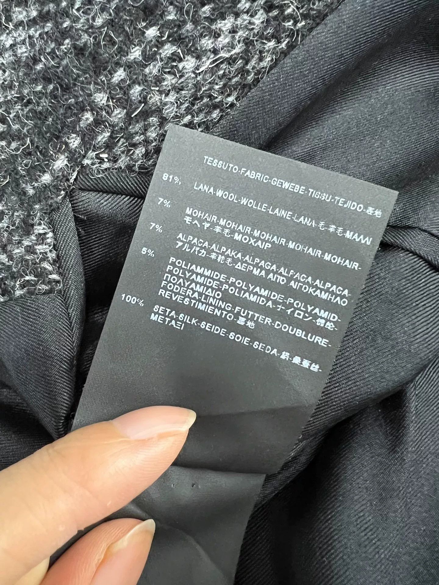 Saint Laurent Paris Saint Laurent Gray Checkered Wool Blazer Size XS / US 0-2 / IT 36-38 - 7 Thumbnail