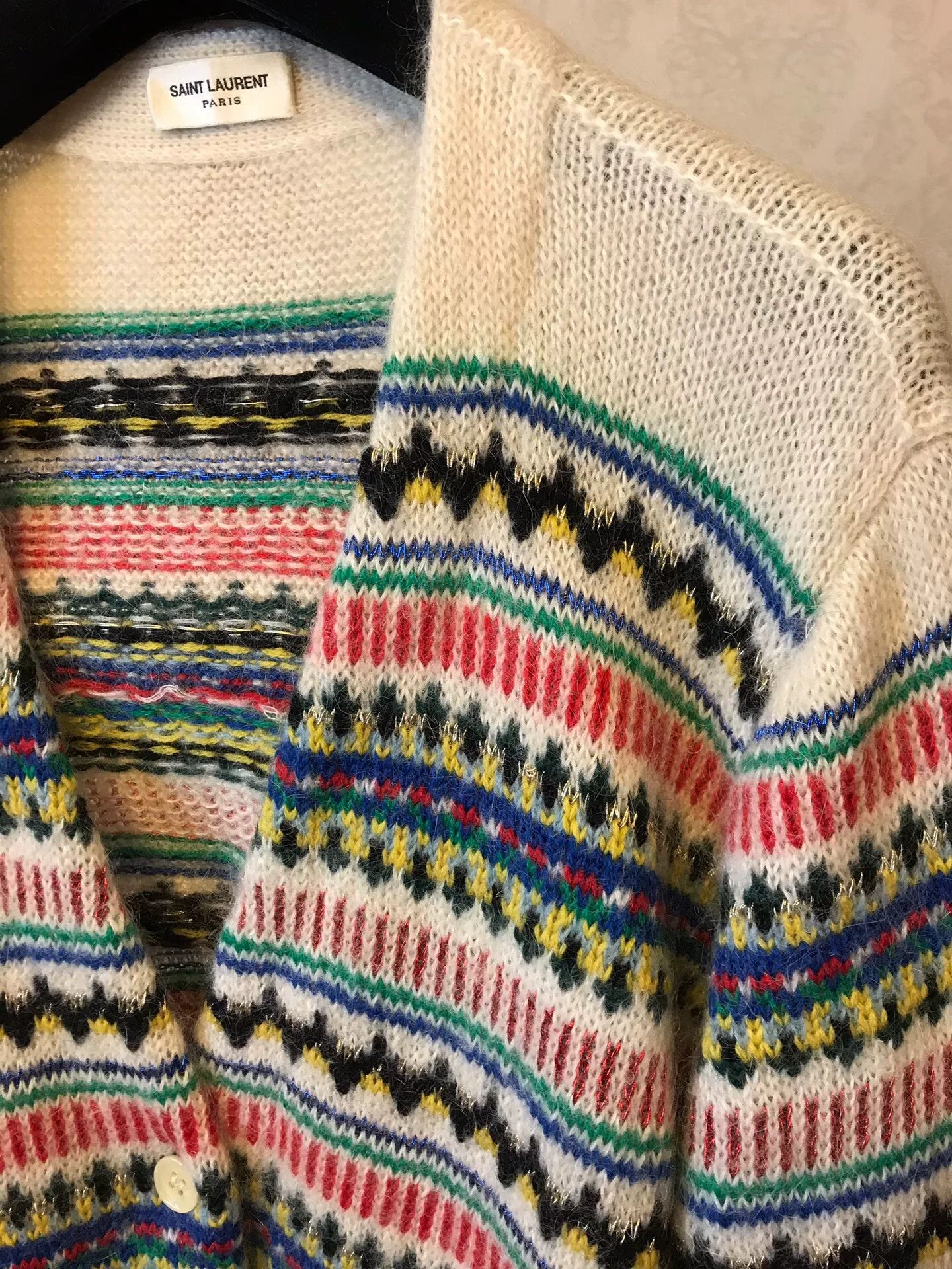 Saint Laurent Paris YSL Striped Cardigan Size M / US 6-8 / IT 42-44 - 2 Thumbnail