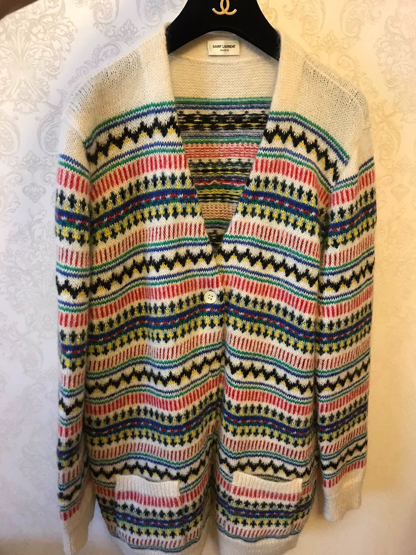 Saint Laurent Paris YSL Striped Cardigan Size M / US 6-8 / IT 42-44 - 5 Thumbnail