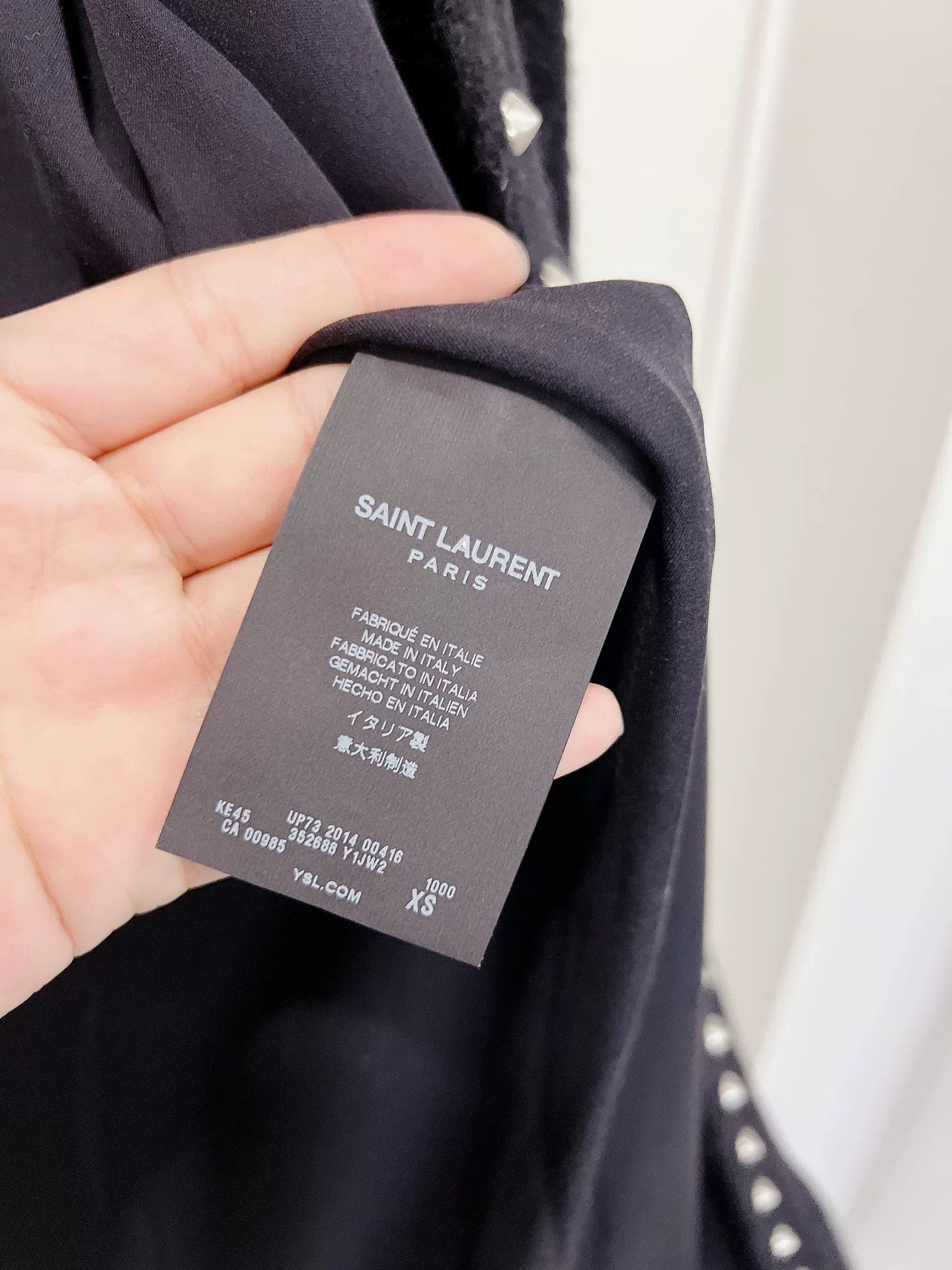 Saint Laurent Paris Saint Laurent Black Studded Wool Cardigan Size XS / US 0-2 / IT 36-38 - 8 Thumbnail