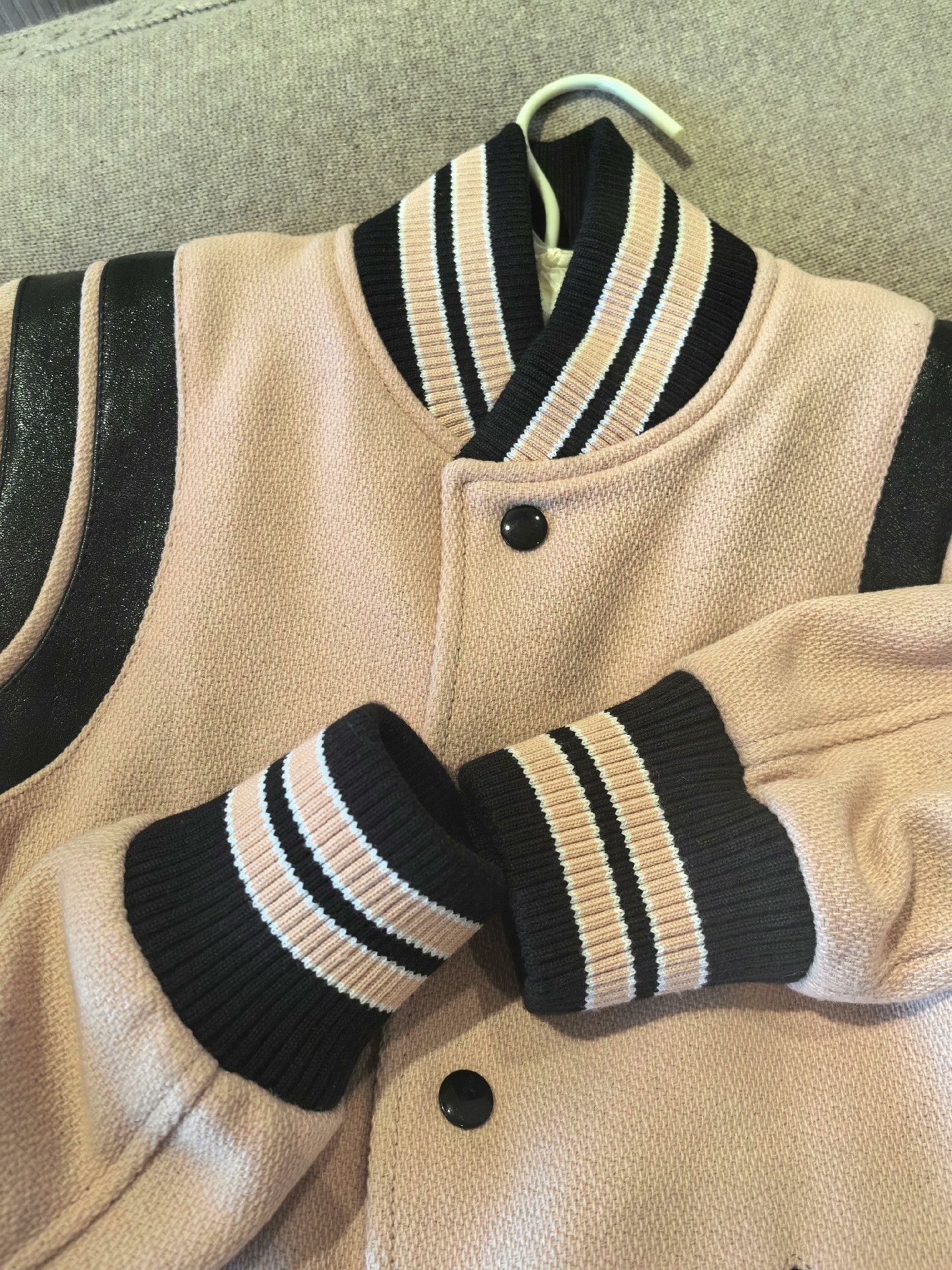Saint Laurent Paris Saint Laurent Pink Baseball Jacket Size XS / US 0-2 / IT 36-38 - 3 Thumbnail