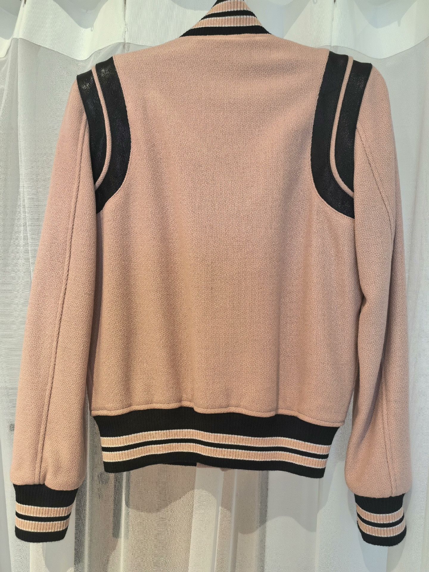 Saint Laurent Paris Saint Laurent Pink Baseball Jacket Size XS / US 0-2 / IT 36-38 - 2 Thumbnail