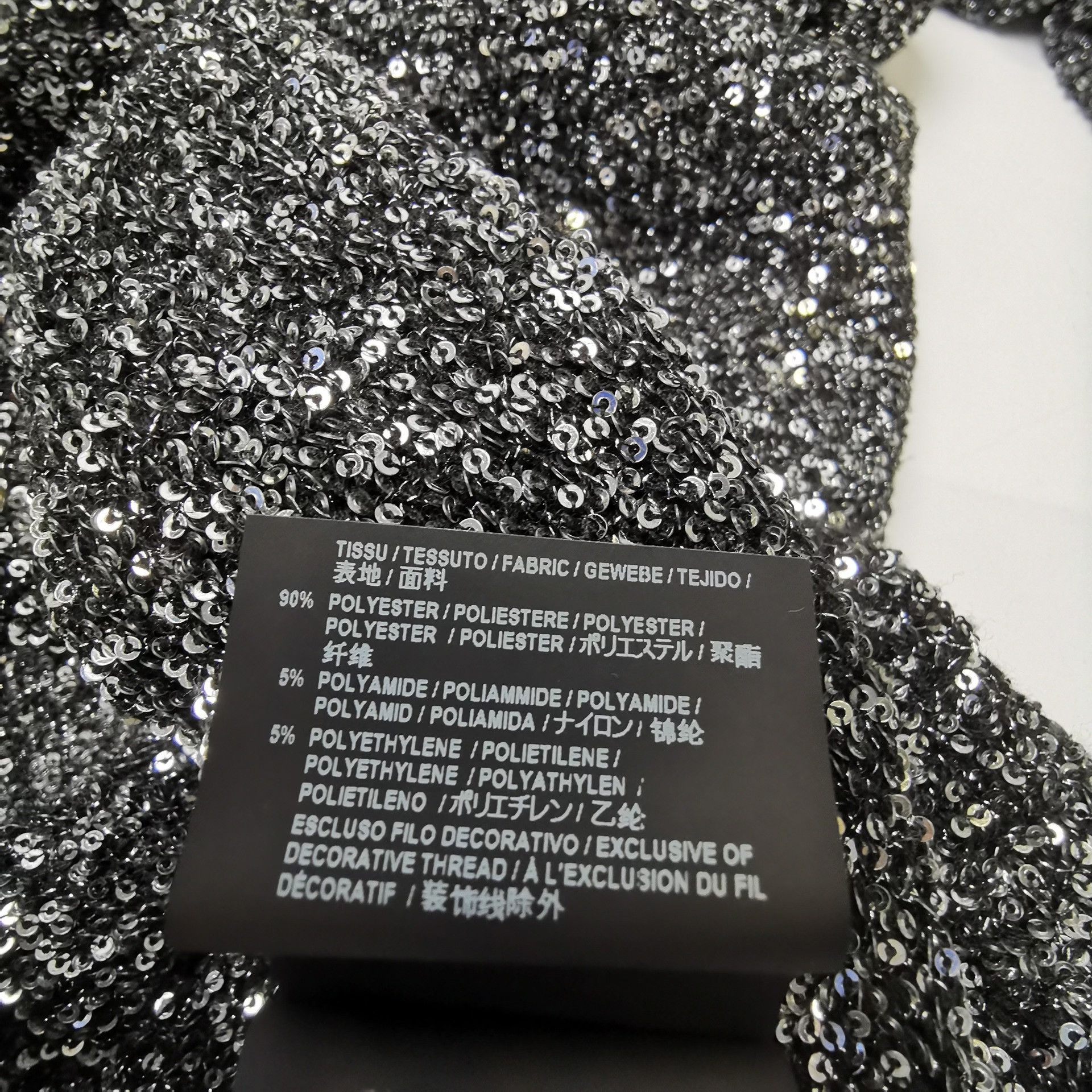 Saint Laurent Paris Saint Laurent Black Sequined Long Sleeve Dress Size S / US 4 / IT 40 - 5 Thumbnail
