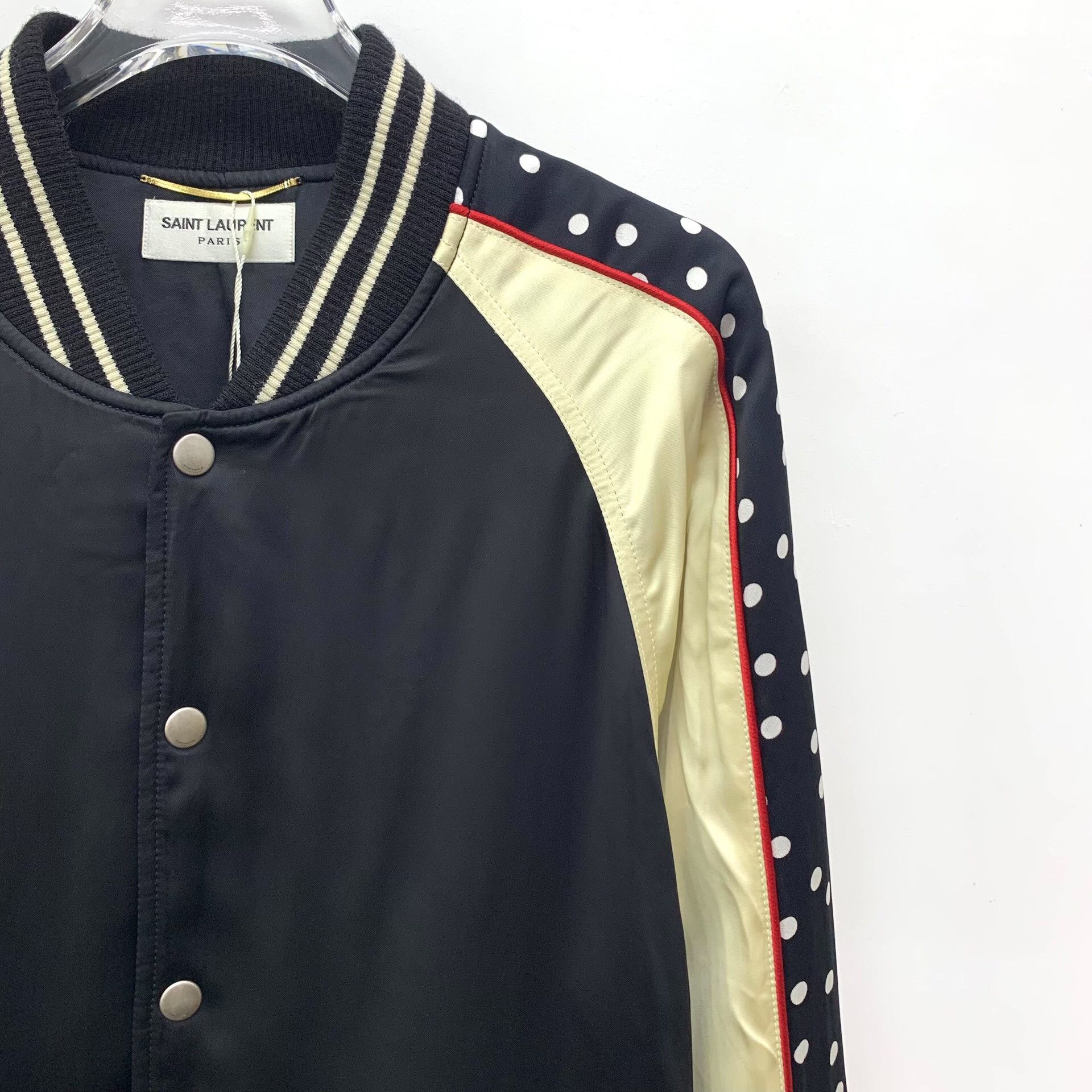 Saint Laurent Paris Saint Laurent Polka Dot Baseball Jacket Size US M / EU 48-50 / 2 - 3 Thumbnail