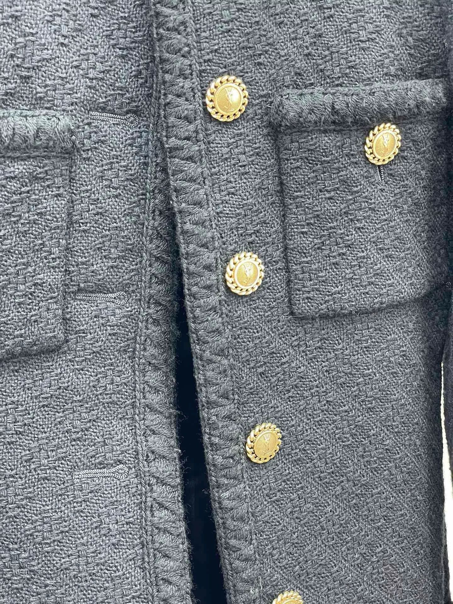 Saint Laurent Paris Saint Laurent Gold Button Tweed Coat Size XXS / US 00 / IT 34 - 4 Thumbnail