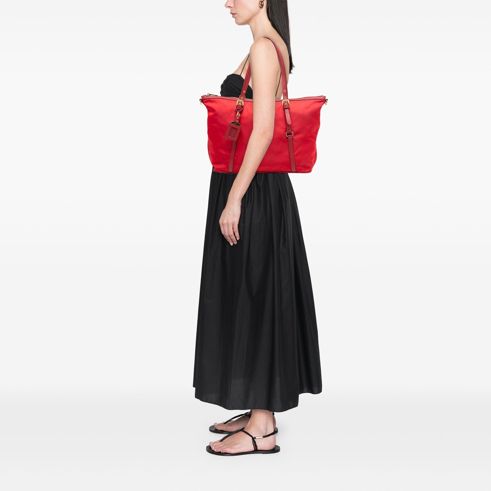 Prada Saffiano Trimmed Tessuto Satchel Size ONE SIZE - 6 Thumbnail