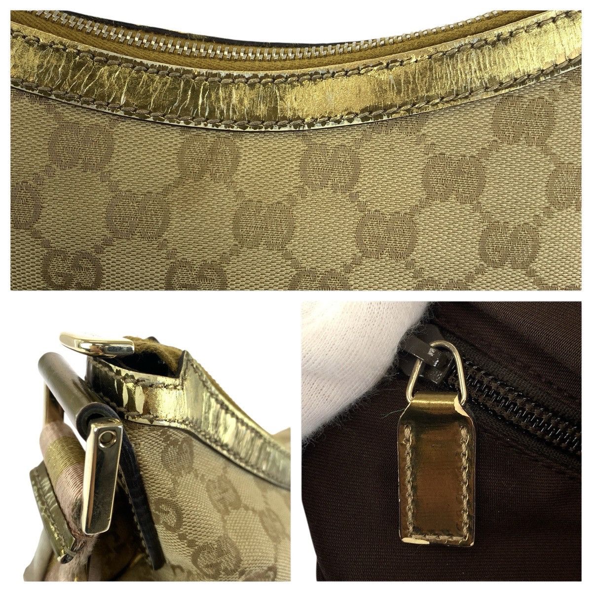 Gucci Gucci Gucci GG Canvas Patent Leather Shoulder Bag Textile Shoulder Bag 181092 DUTY FREE for USA Size ONE SIZE - 6 Thumbnail