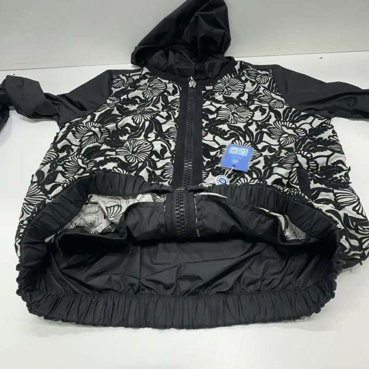 Moncler Moncler Black Floral Hooded Zip Jacket Size US XS / EU 42 / 0 - 10 Thumbnail
