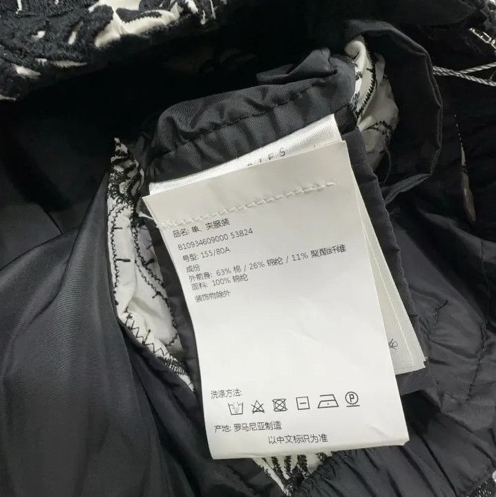 Moncler Moncler Black Floral Hooded Zip Jacket Size US XS / EU 42 / 0 - 5 Thumbnail