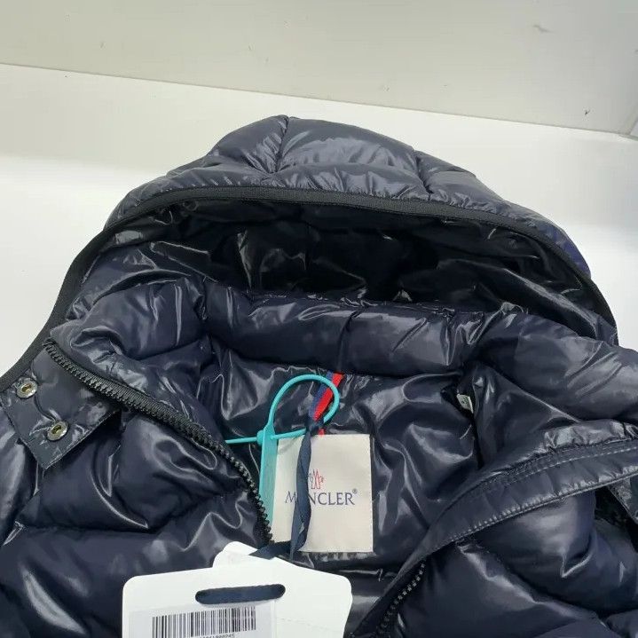 Moncler Moncler Kids' Navy Blue Badge Zip Down Jacket Size US S / EU 44-46 / 1 - 7 Thumbnail