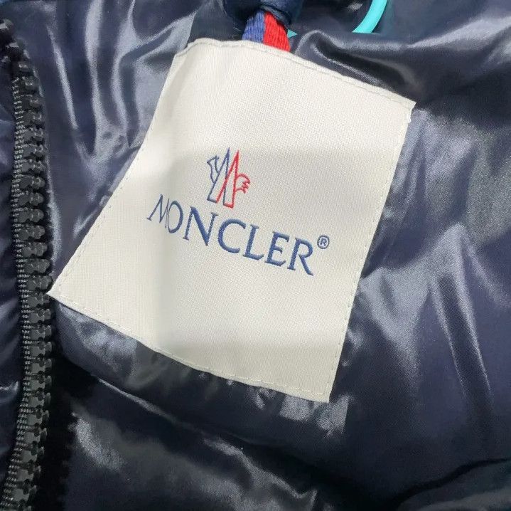 Moncler Moncler Kids' Navy Blue Badge Zip Down Jacket Size US S / EU 44-46 / 1 - 5 Thumbnail