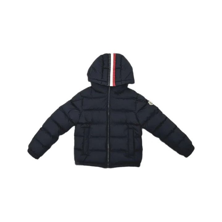 Moncler Moncler Kids Striped Logo Zip Long-Sleeve Down Jacket Size US S / EU 44-46 / 1 - 2 Thumbnail