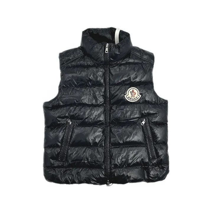 Moncler Moncler Logo Print Stand Collar Down Vest Size US M / EU 48-50 / 2 - 2 Thumbnail