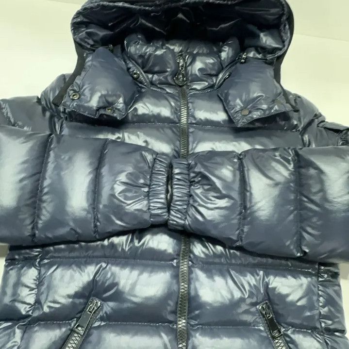 Moncler Moncler Solid Shiny Hooded Down Jacket Size US XS / EU 42 / 0 - 10 Thumbnail