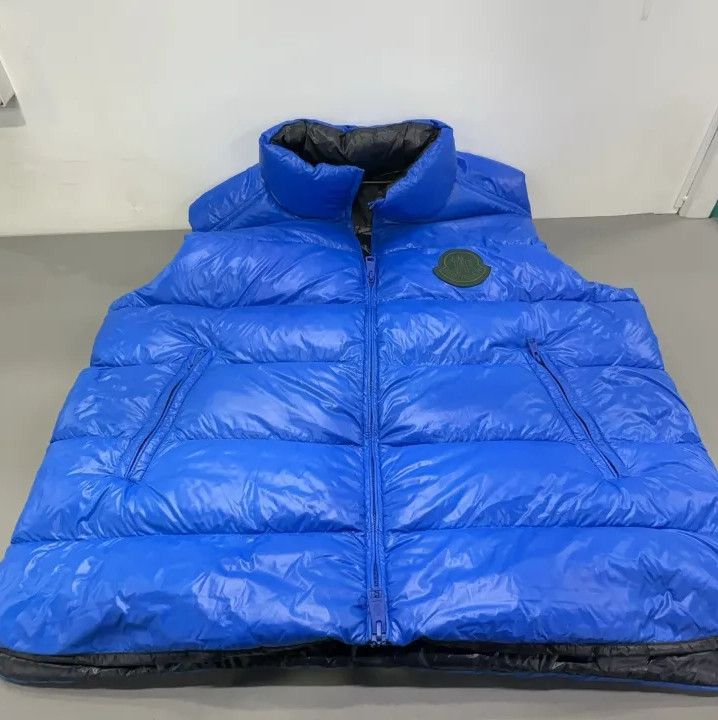 Moncler Moncler Men's Solid Logo Stand Collar Down Vest Size US XXL / EU 58 / 5 - 10 Thumbnail