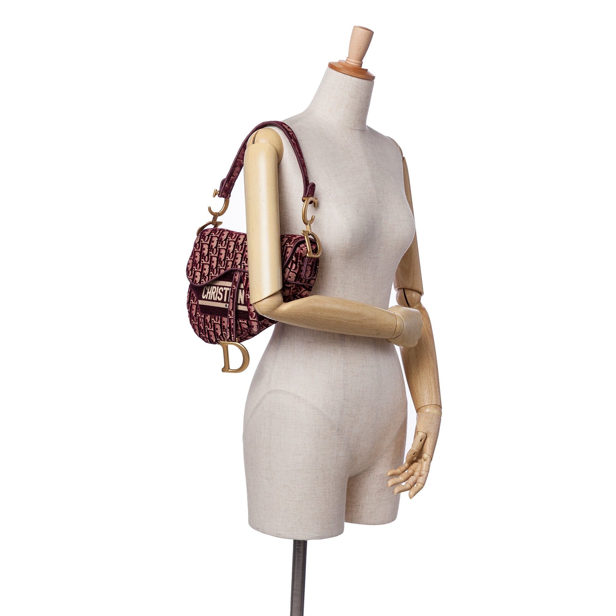 Dior Oblique Velvet Embroidered Saddle Bag Size ONE SIZE - 10 Thumbnail