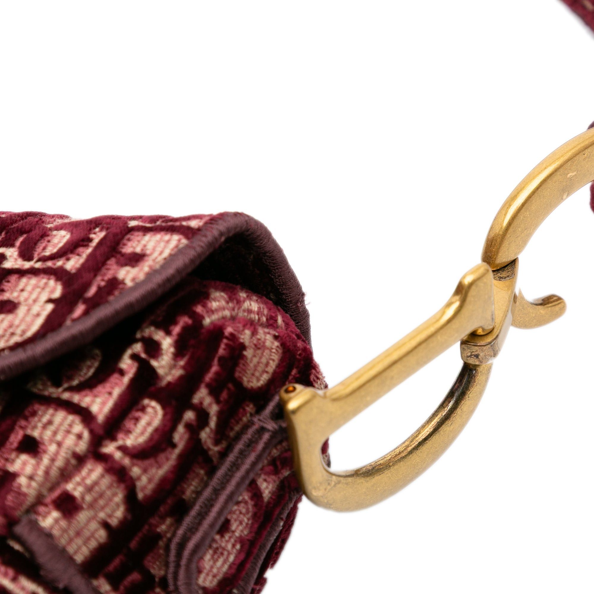 Dior Oblique Velvet Embroidered Saddle Bag Size ONE SIZE - 9 Thumbnail