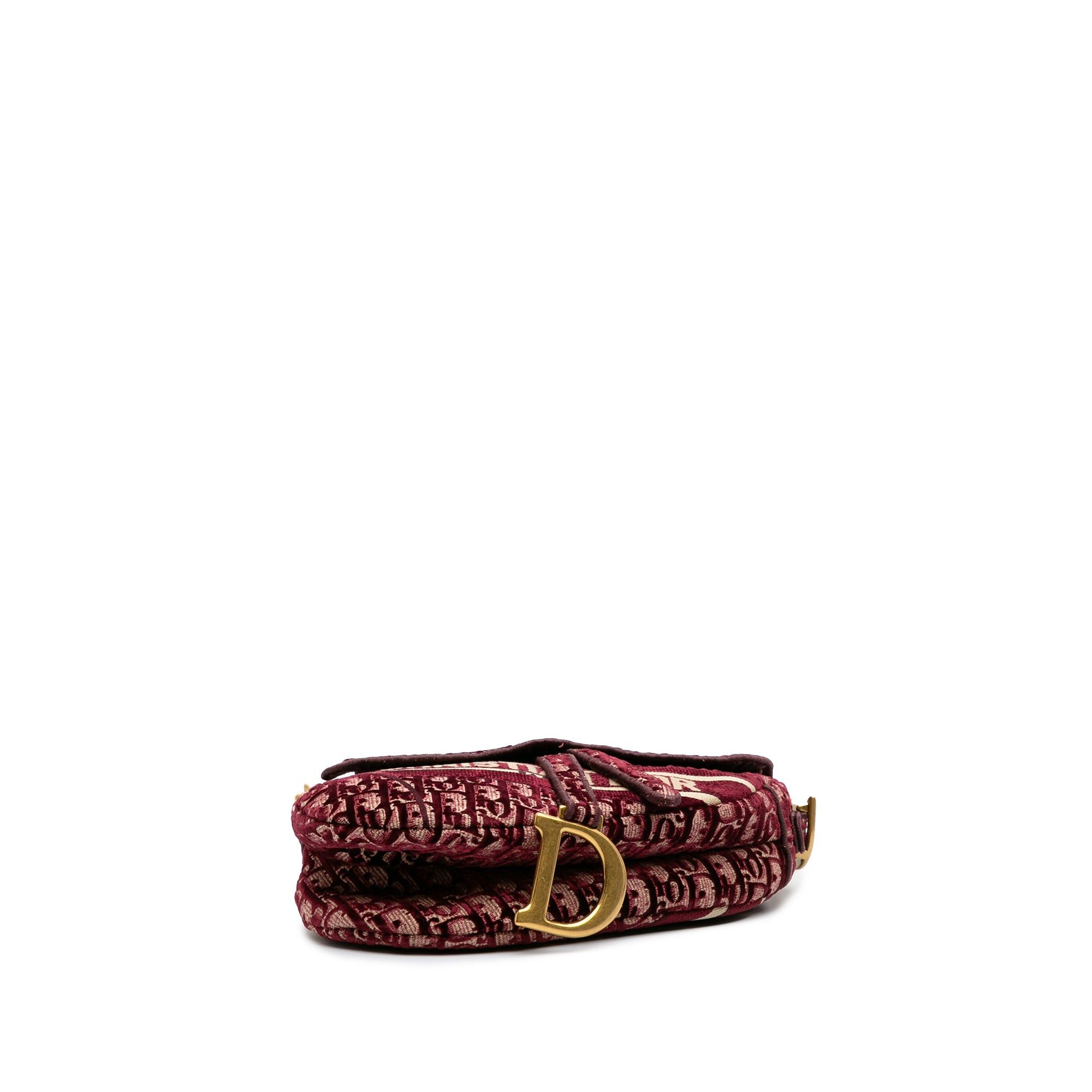 Dior Oblique Velvet Embroidered Saddle Bag Size ONE SIZE - 3 Thumbnail