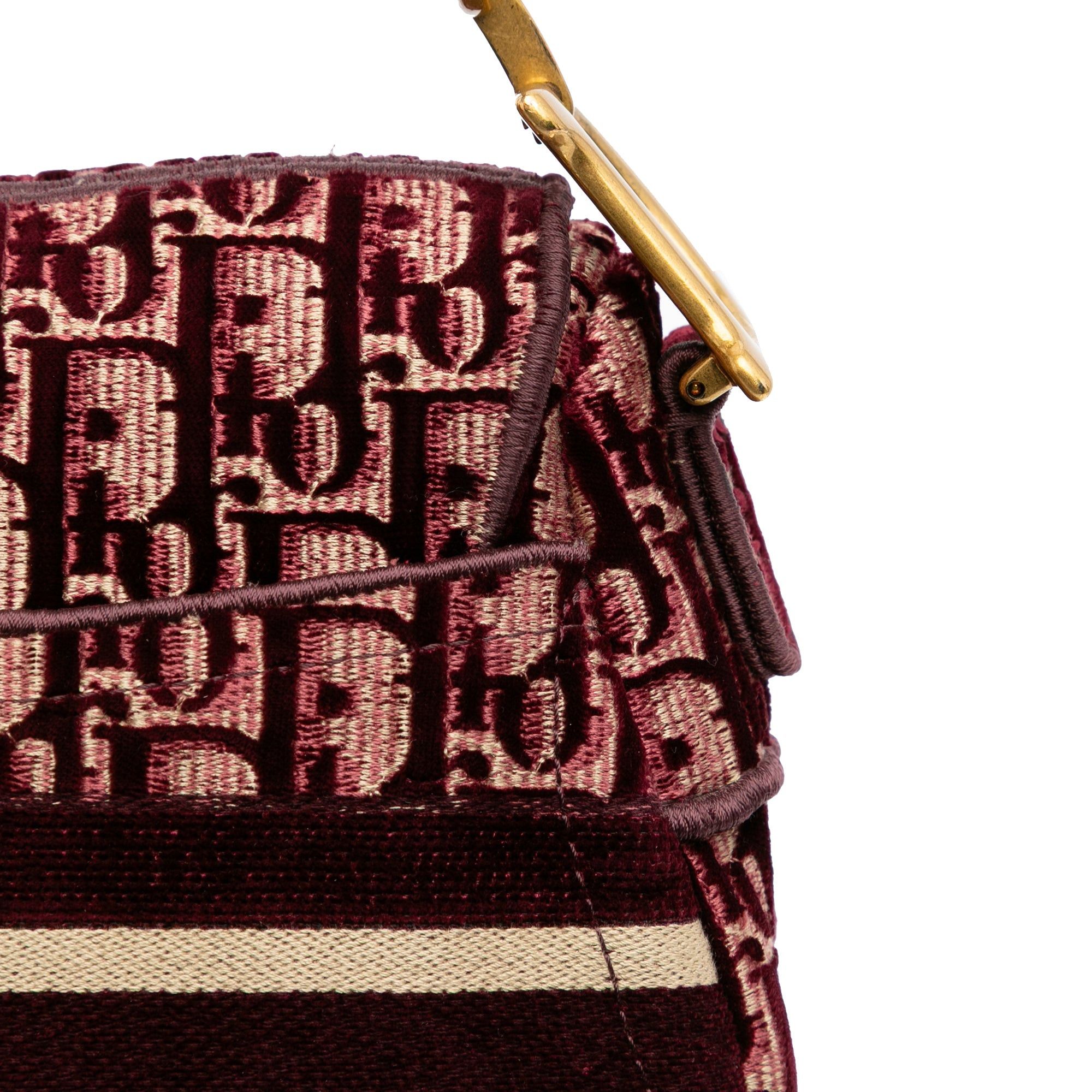 Dior Oblique Velvet Embroidered Saddle Bag Size ONE SIZE - 8 Thumbnail