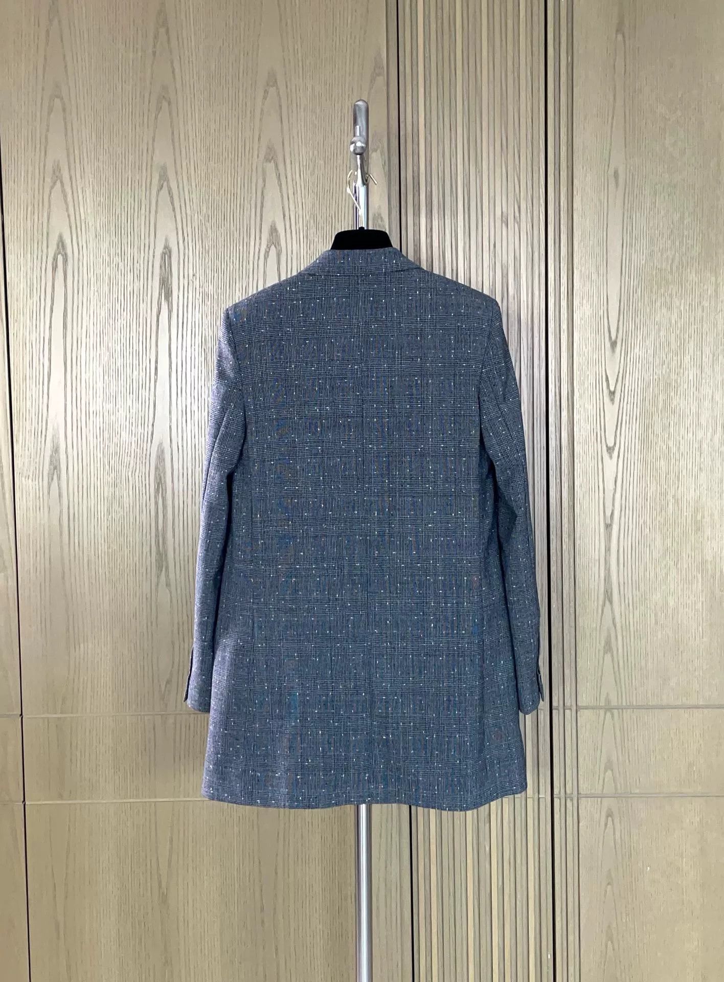 Saint Laurent Paris Saint Laurent Gray Checkered Blazer Size XXS / US 00 / IT 34 - 2 Thumbnail