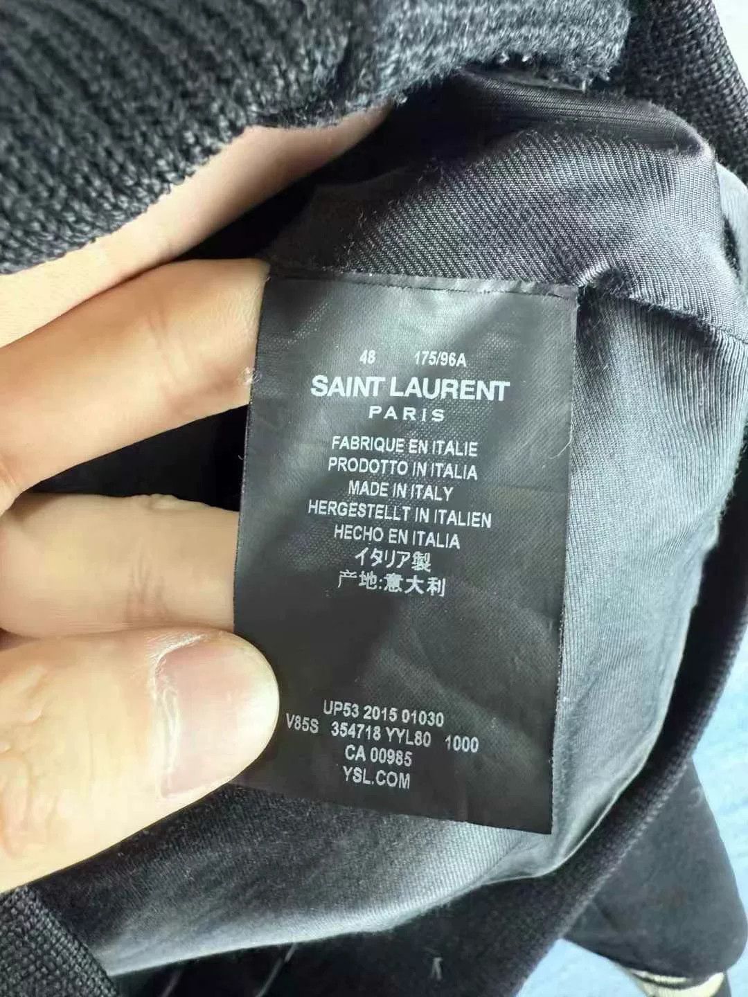 Saint Laurent Paris Saint Laurent Black White Varsity Jacket Size US M / EU 48-50 / 2 - 4 Thumbnail