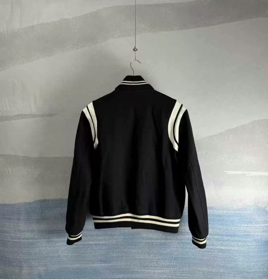 Saint Laurent Paris Saint Laurent Black White Varsity Jacket Size US M / EU 48-50 / 2 - 3 Thumbnail