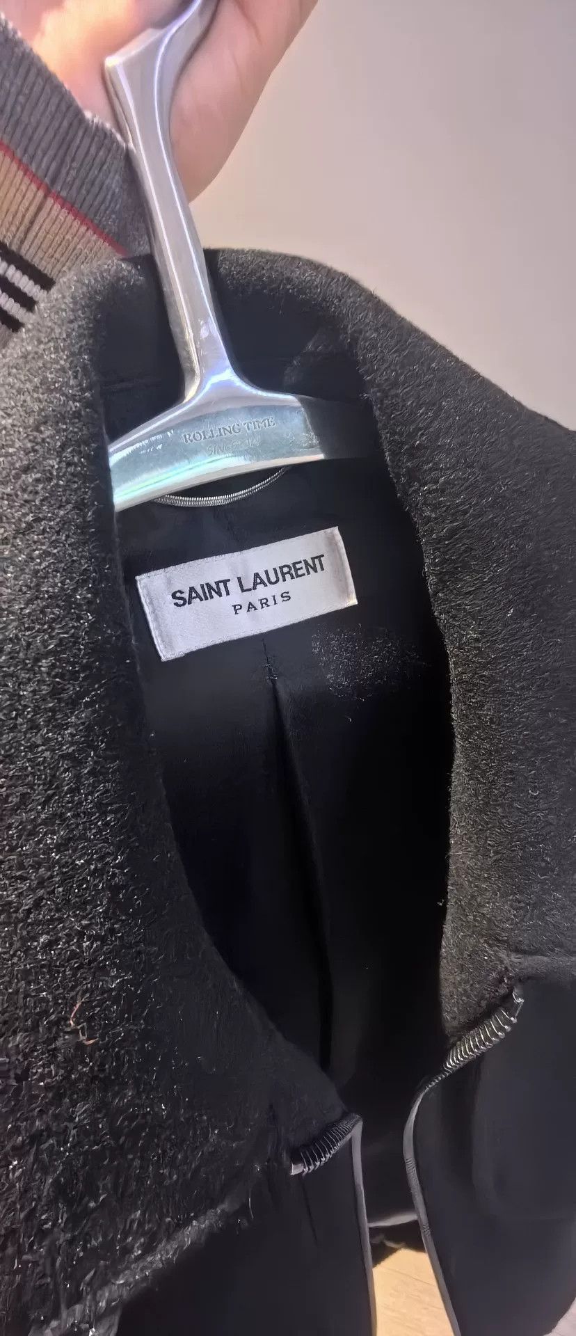 Saint Laurent Paris Saint Laurent Black Leather Shoulder Jacket Size US M / EU 48-50 / 2 - 3 Thumbnail