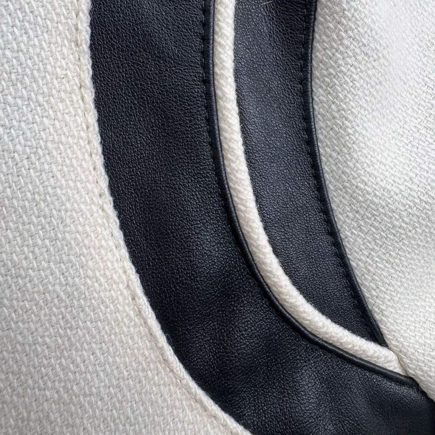 Saint Laurent Paris Saint Laurent Cream Leather Sleeves Varsity Jacket Size US M / EU 48-50 / 2 - 6 Thumbnail