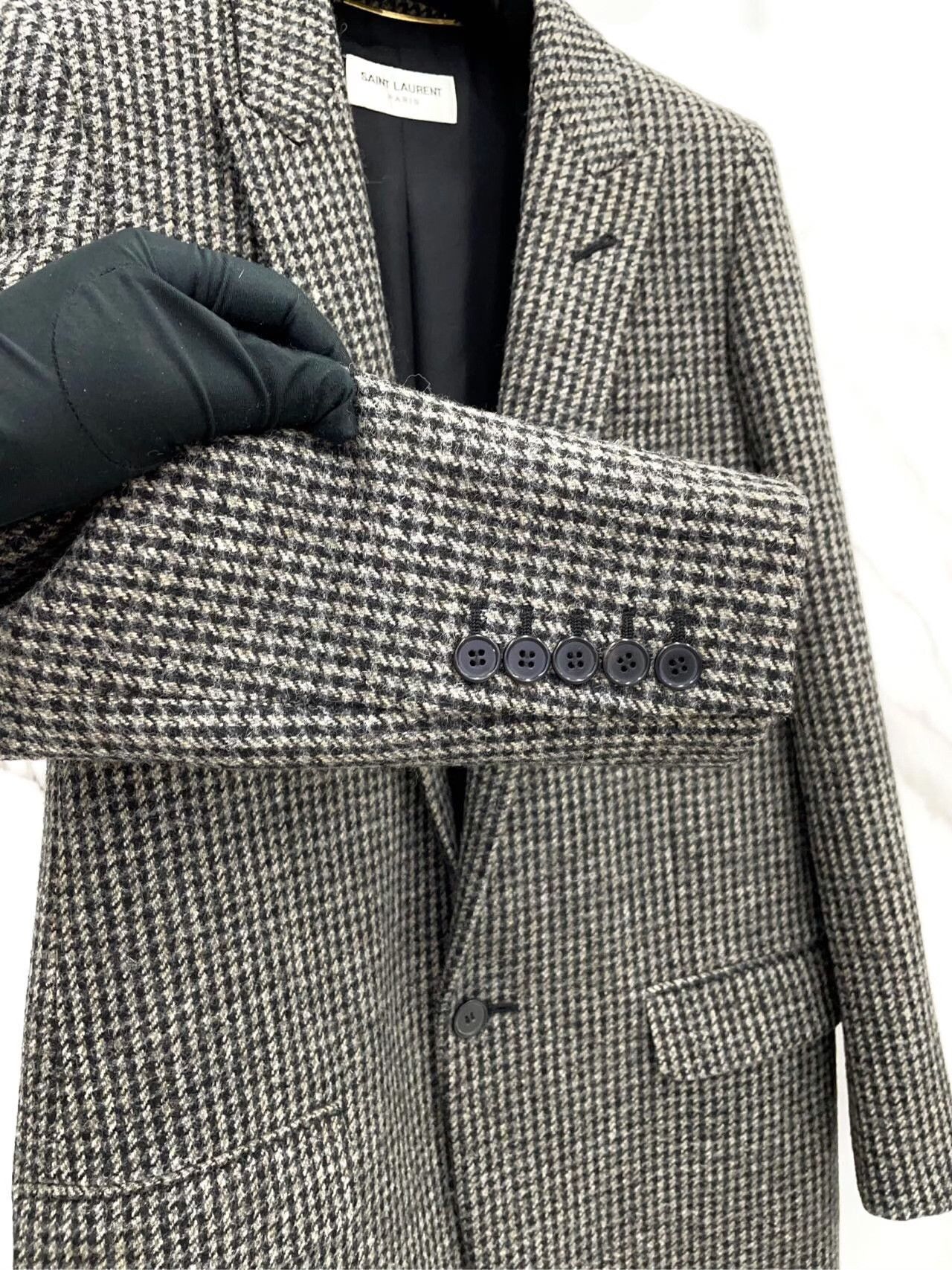Saint Laurent Paris Saint Laurent YSL Houndstooth Wool Blazer Size XXS / US 00 / IT 34 - 6 Thumbnail