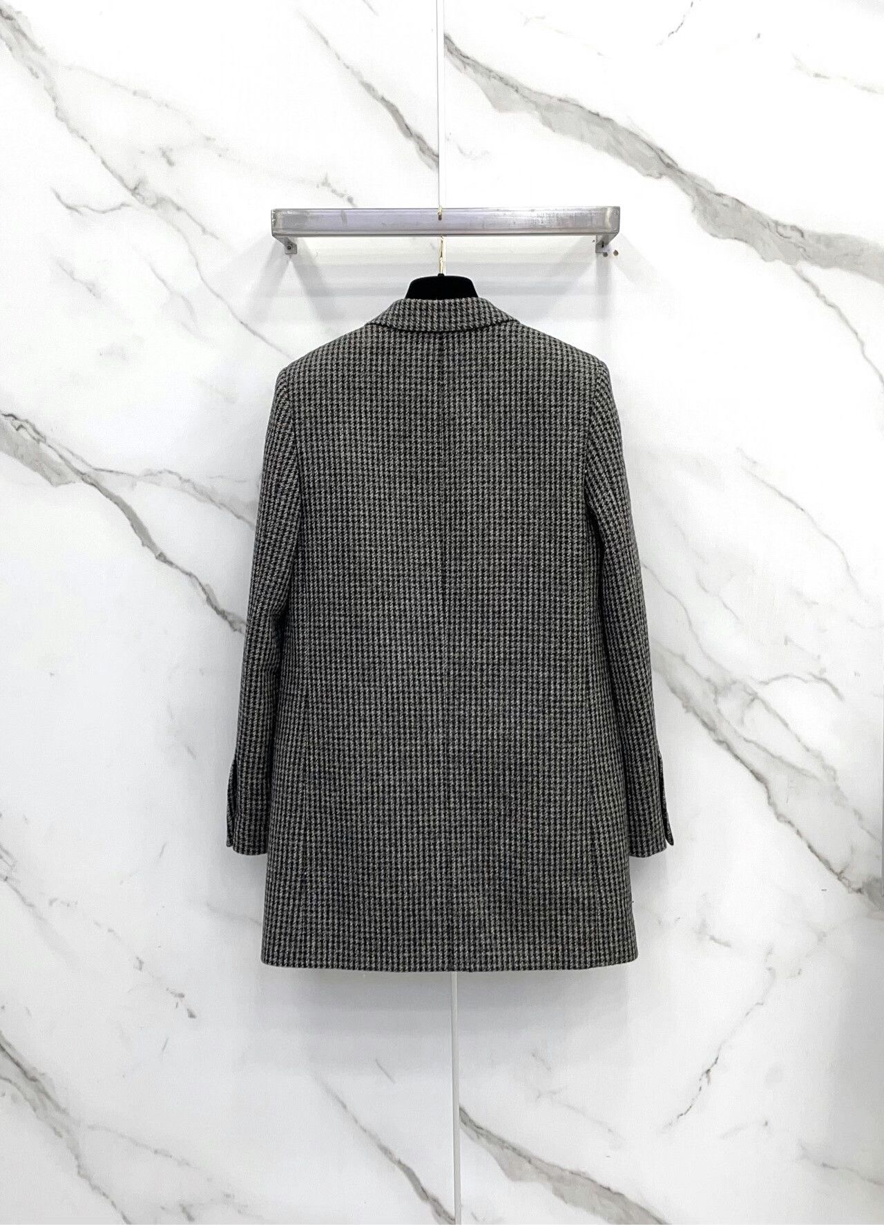 Saint Laurent Paris Saint Laurent YSL Houndstooth Wool Blazer Size XXS / US 00 / IT 34 - 2 Thumbnail