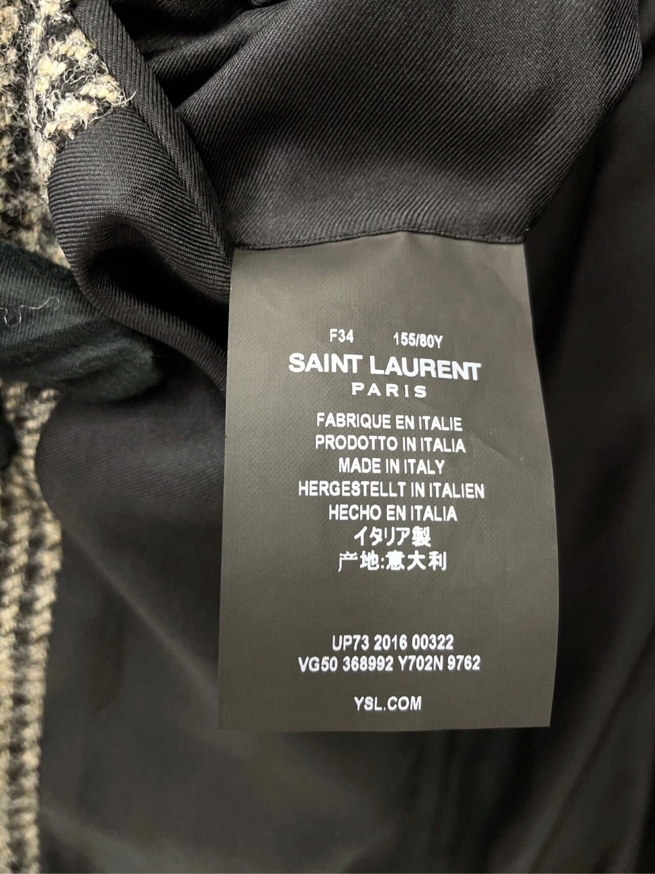 Saint Laurent Paris Saint Laurent YSL Houndstooth Wool Blazer Size XXS / US 00 / IT 34 - 8 Thumbnail