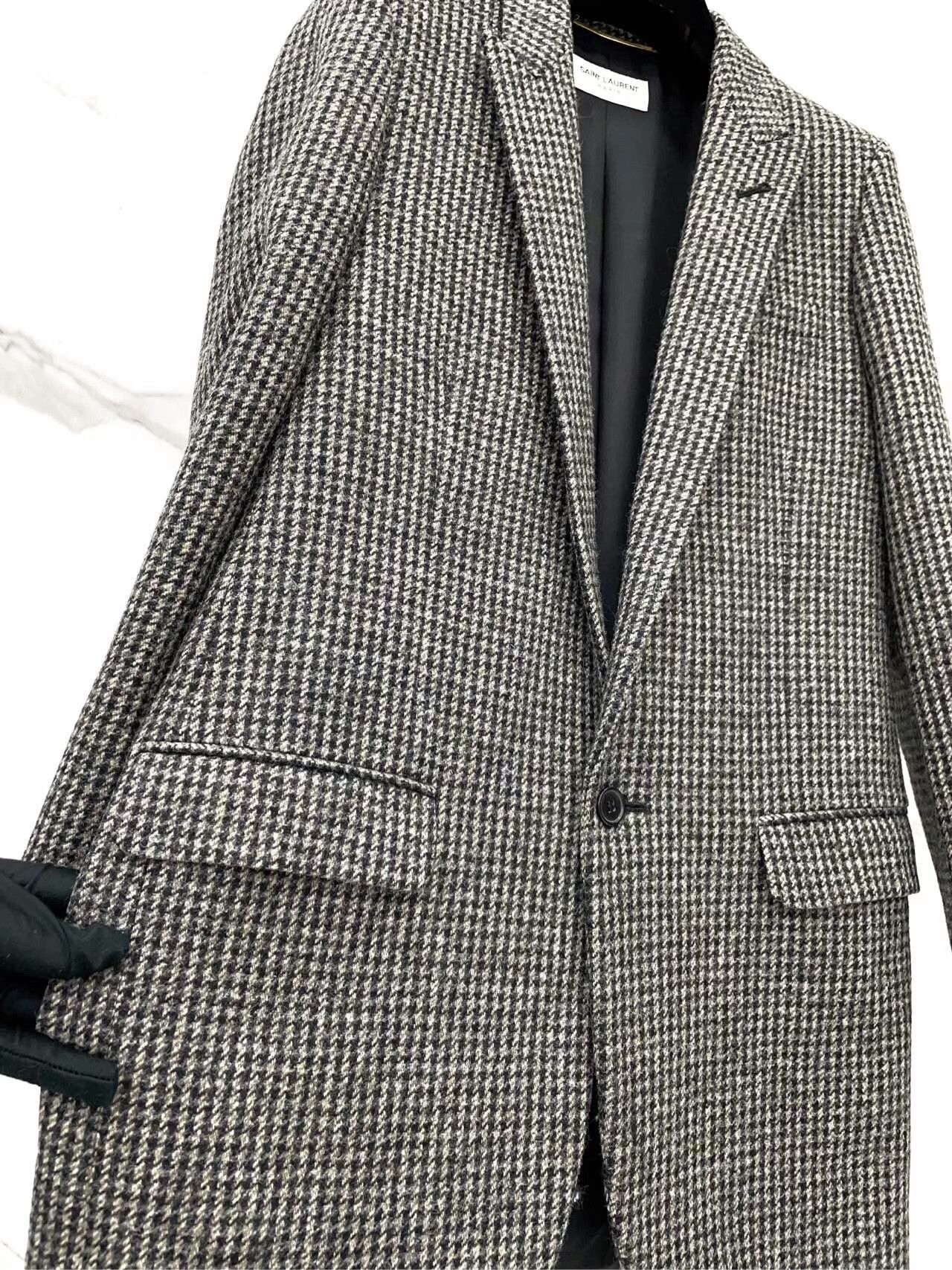 Saint Laurent Paris Saint Laurent YSL Houndstooth Wool Blazer Size XXS / US 00 / IT 34 - 5 Thumbnail