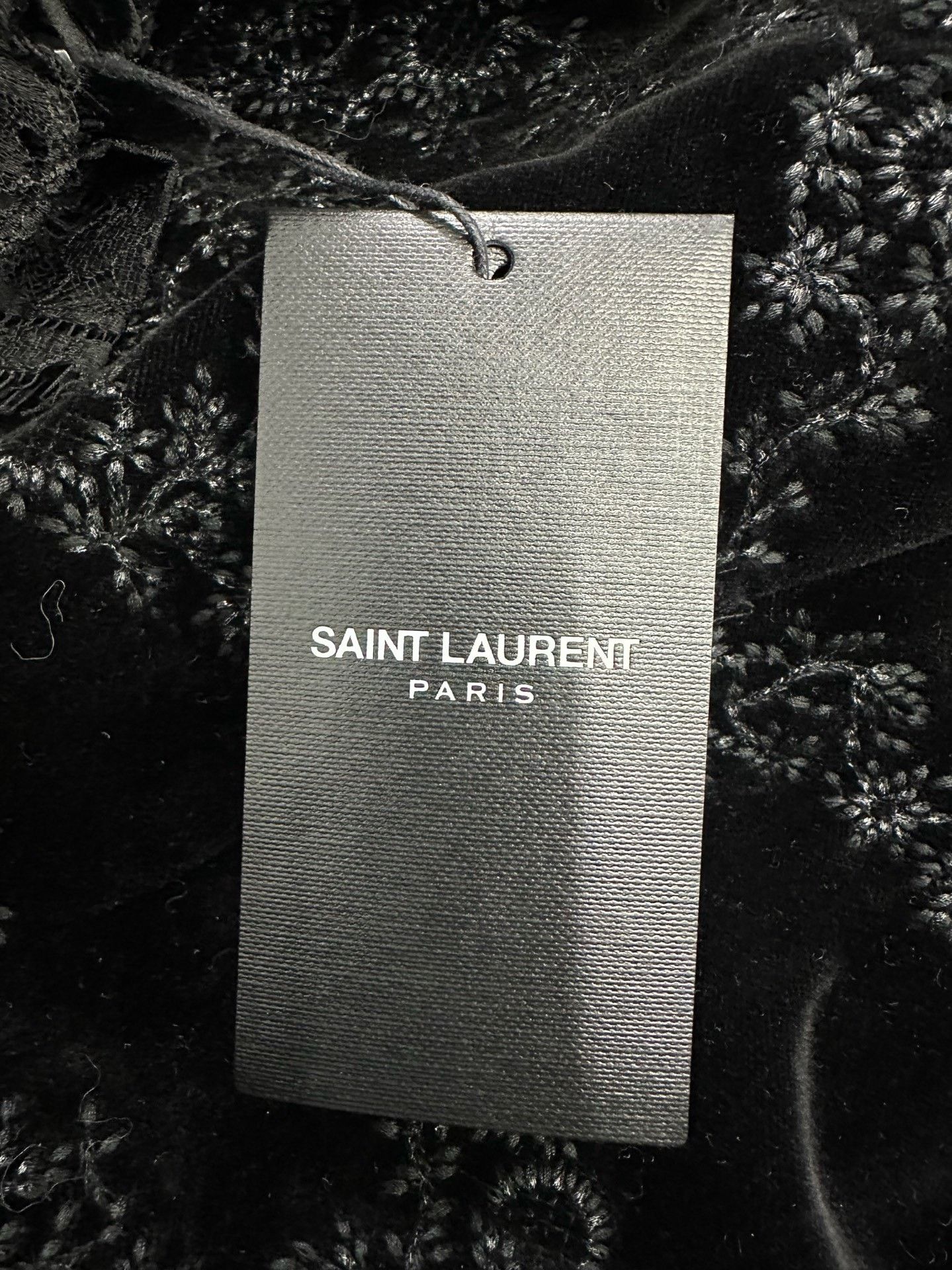 Saint Laurent Paris Saint Laurent Black Velvet Lace Bow Dress Size S / US 4 / IT 40 - 4 Thumbnail