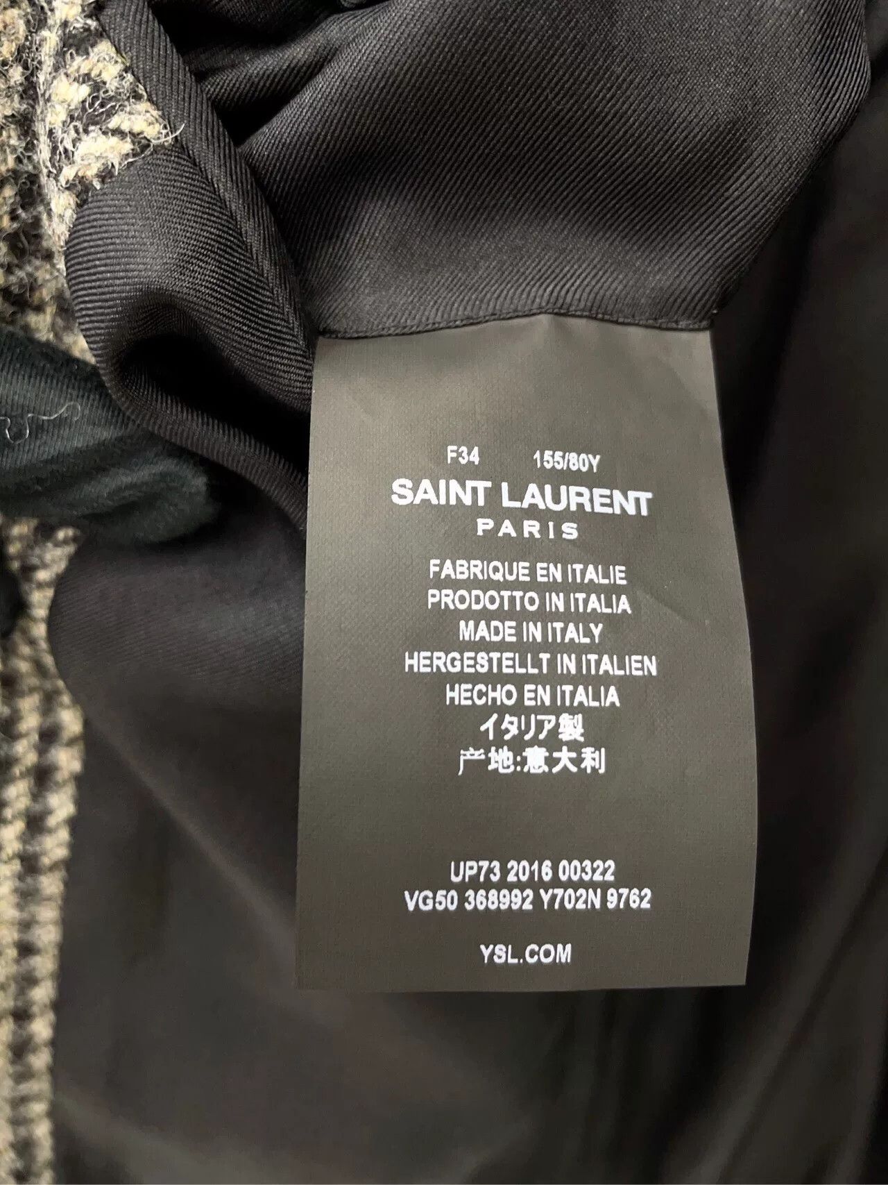 Saint Laurent Paris Saint Laurent Houndstooth Wool Blazer Size XXS / US 00 / IT 34 - 8 Thumbnail