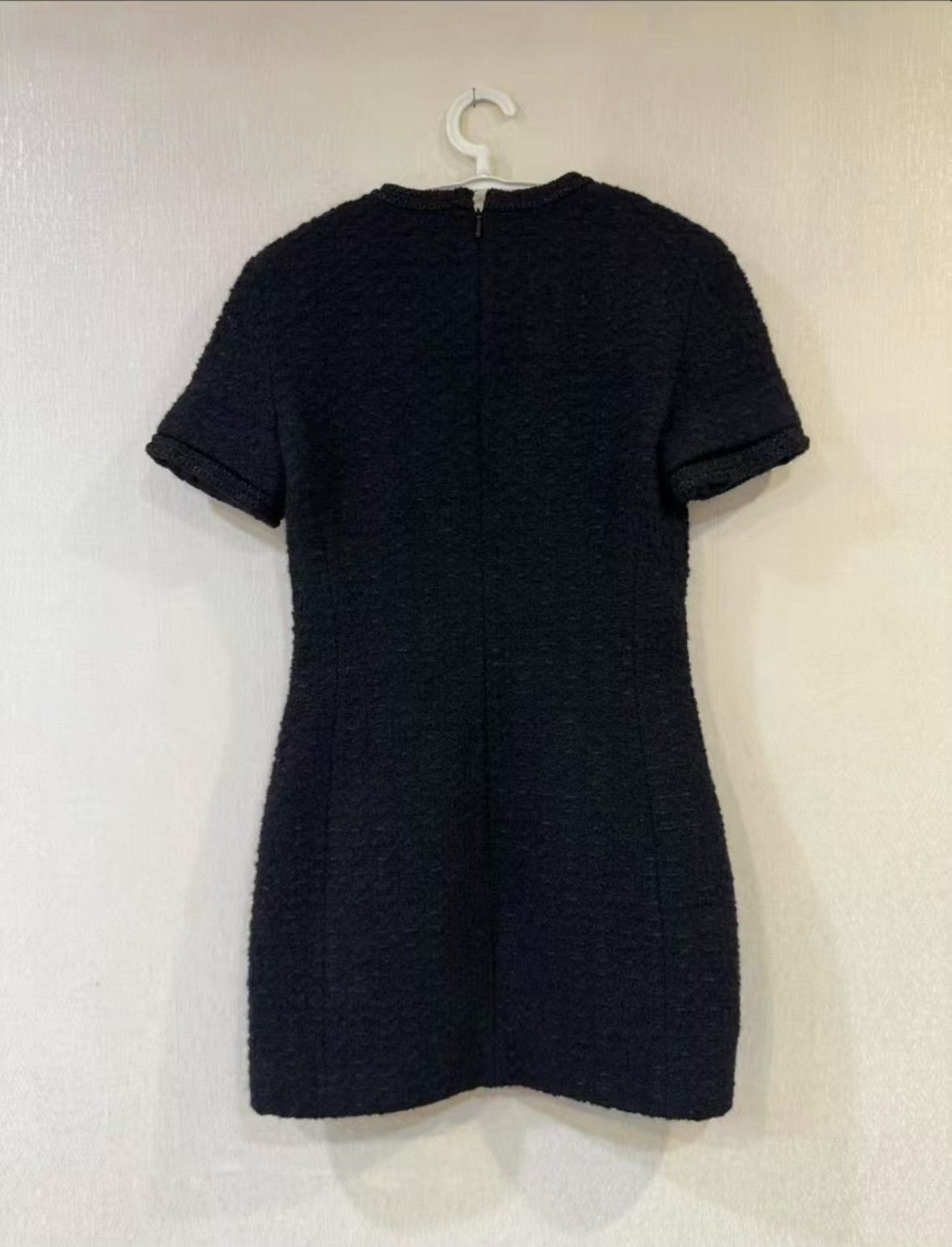 Saint Laurent Paris YSL Saint Laurent Black Short-Sleeve Dress Size S / US 4 / IT 40 - 2 Thumbnail