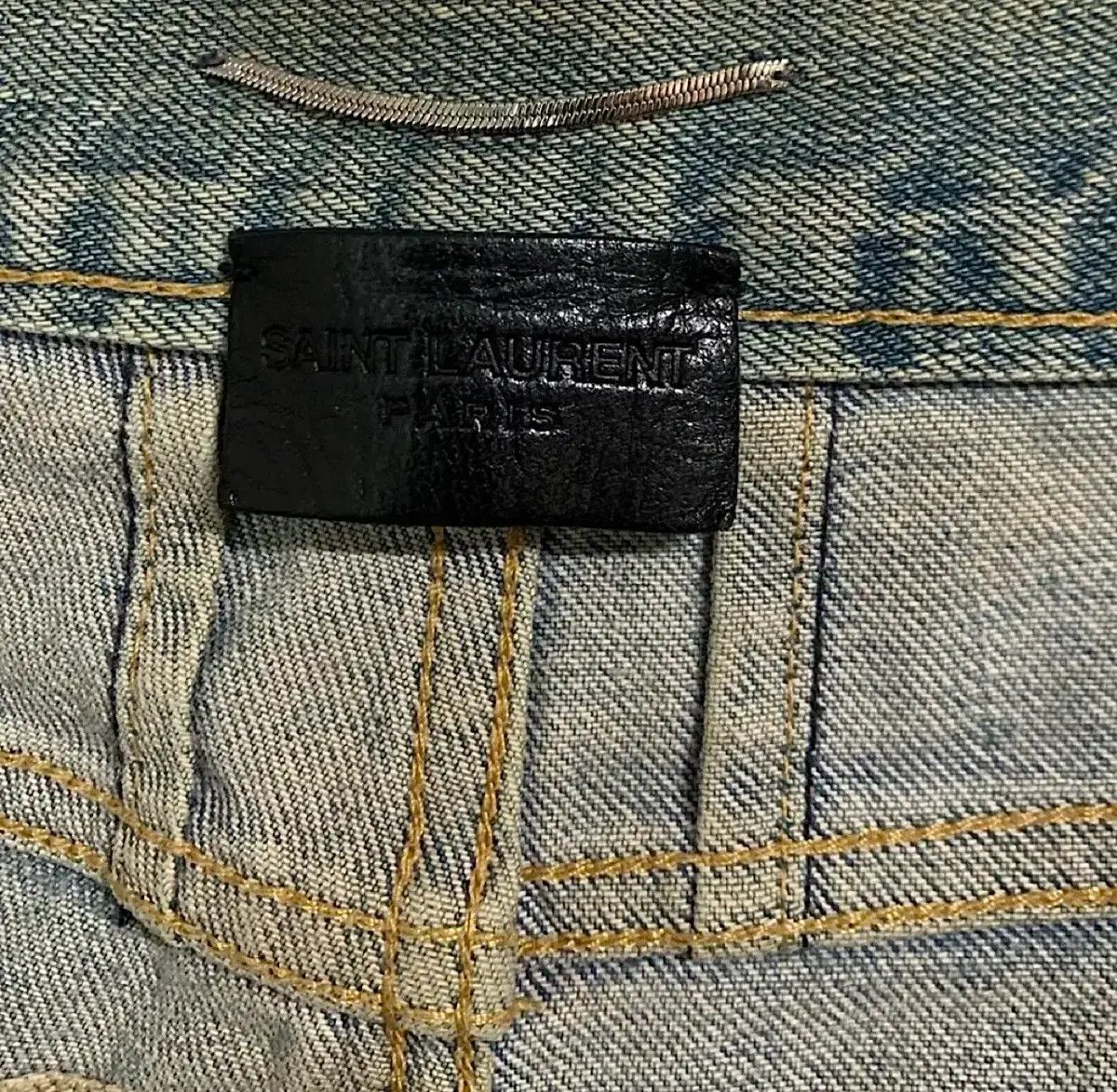 Saint Laurent Paris Saint Laurent Distressed Blue Jeans Size US 33 - 3 Thumbnail