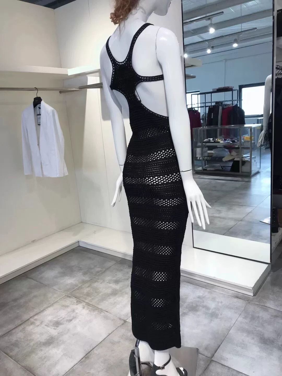 Saint Laurent Paris Saint Laurent Black Crochet Dress Size S / US 4 / IT 40 - 6 Thumbnail
