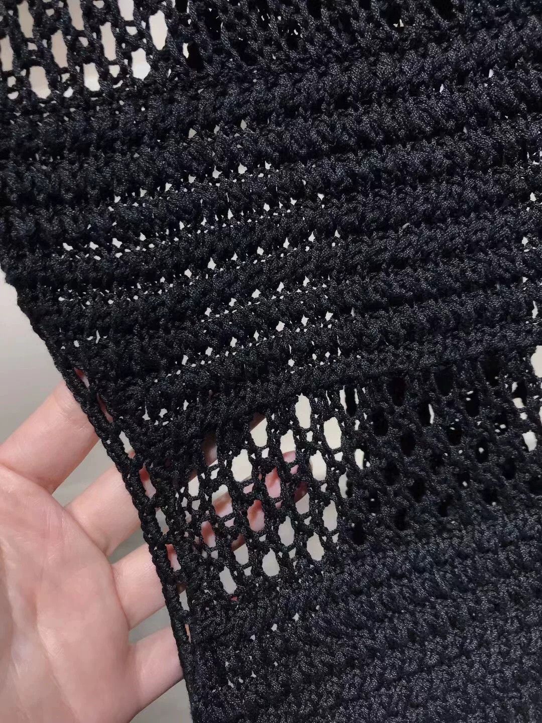 Saint Laurent Paris Saint Laurent Black Crochet Dress Size S / US 4 / IT 40 - 4 Thumbnail