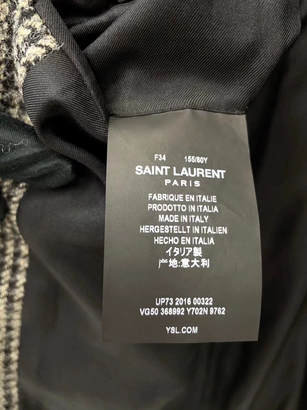 Saint Laurent Paris Saint Laurent Houndstooth Wool Blazer Size XXS / US 00 / IT 34 - 8 Thumbnail