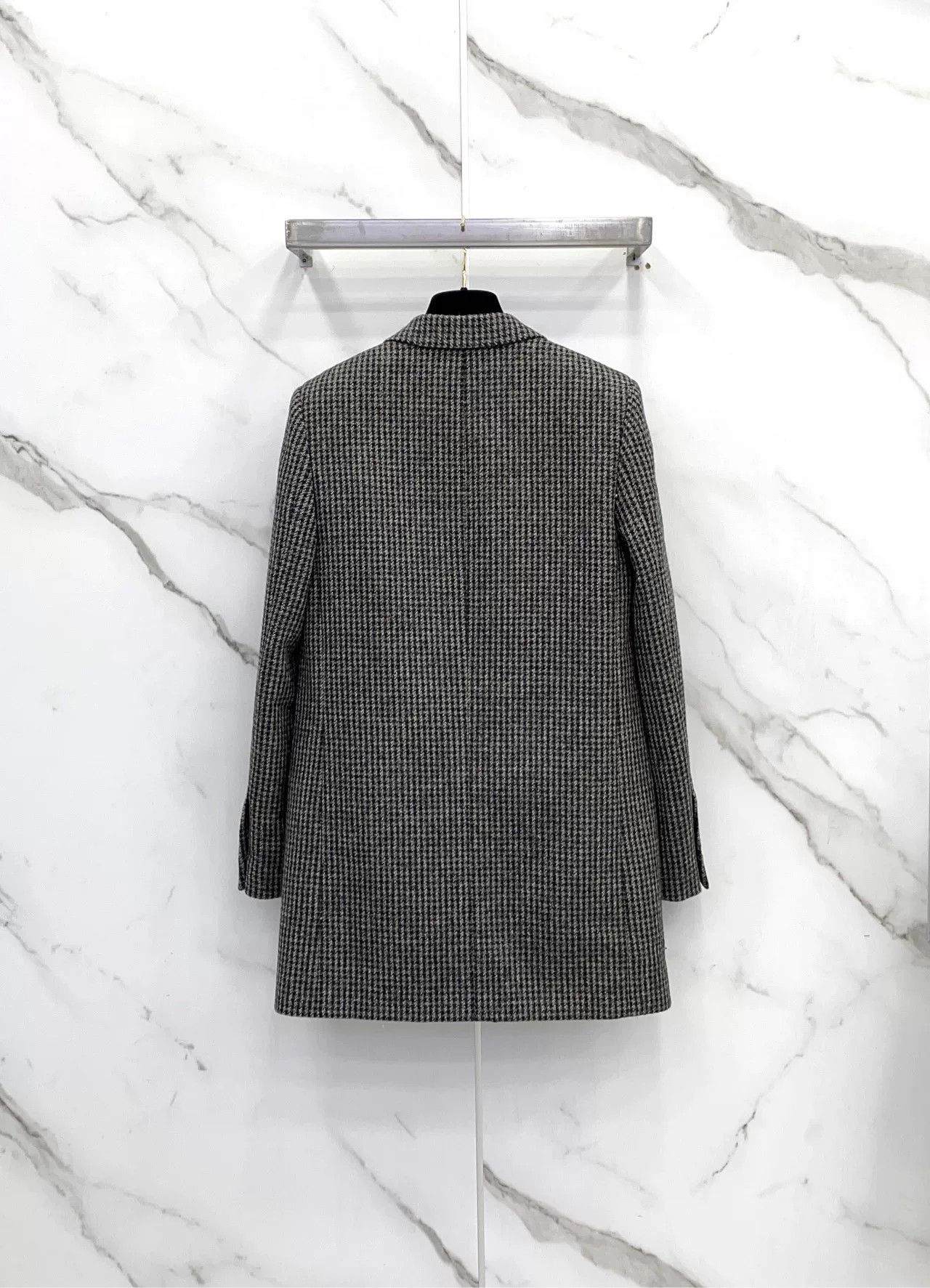 Saint Laurent Paris Saint Laurent Houndstooth Wool Blazer Size XXS / US 00 / IT 34 - 2 Thumbnail