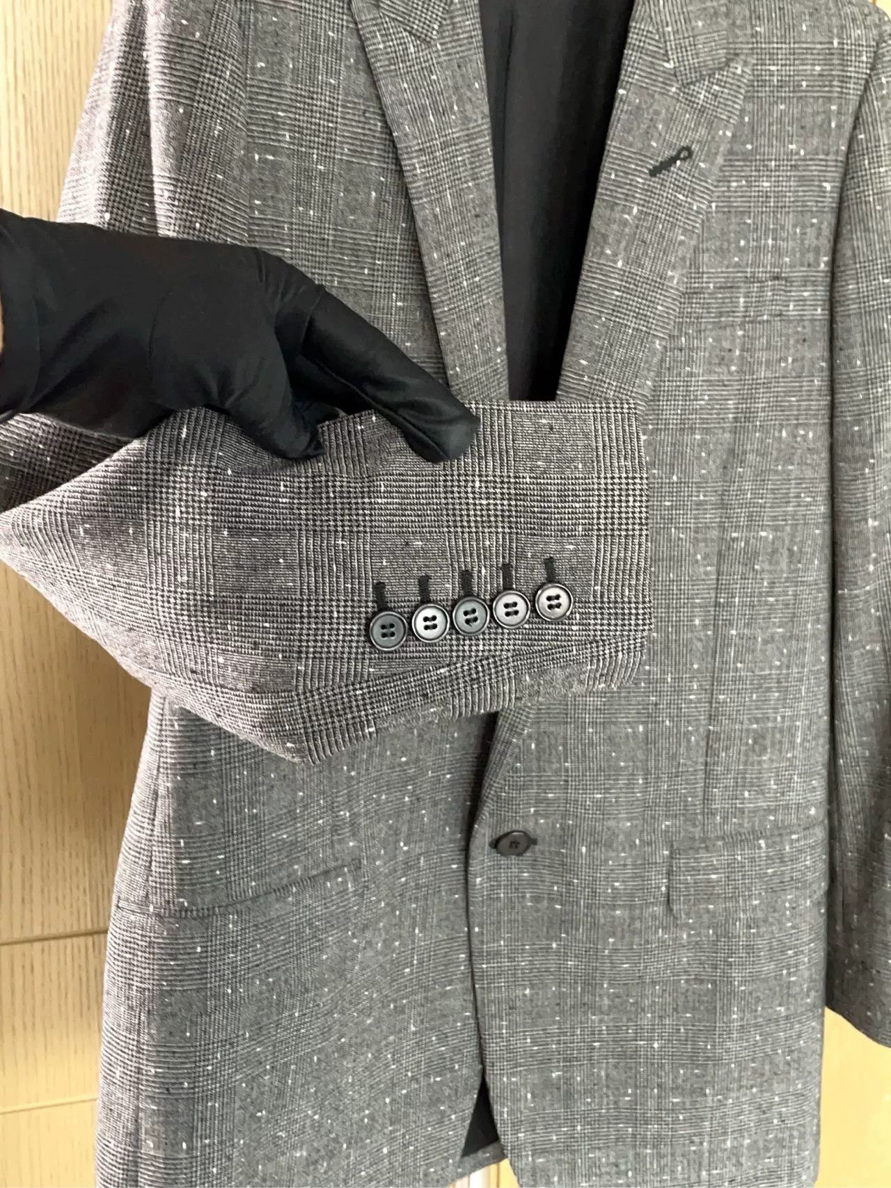 Saint Laurent Paris Saint Laurent Gray Check Wool Blazer Size XXS / US 00 / IT 34 - 5 Thumbnail
