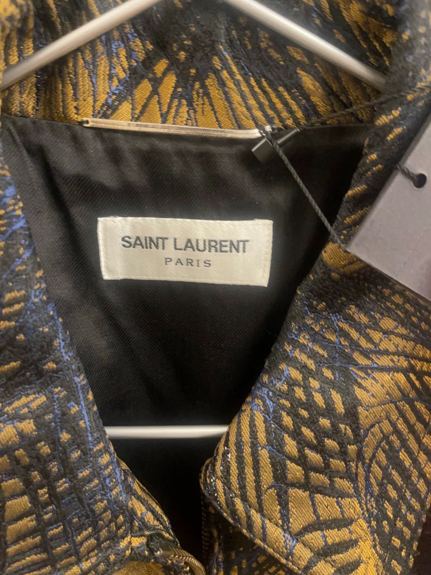 Saint Laurent Paris YSL Men's Palm Leaf Print Jacket Size US XL / EU 56 / 4 - 3 Thumbnail