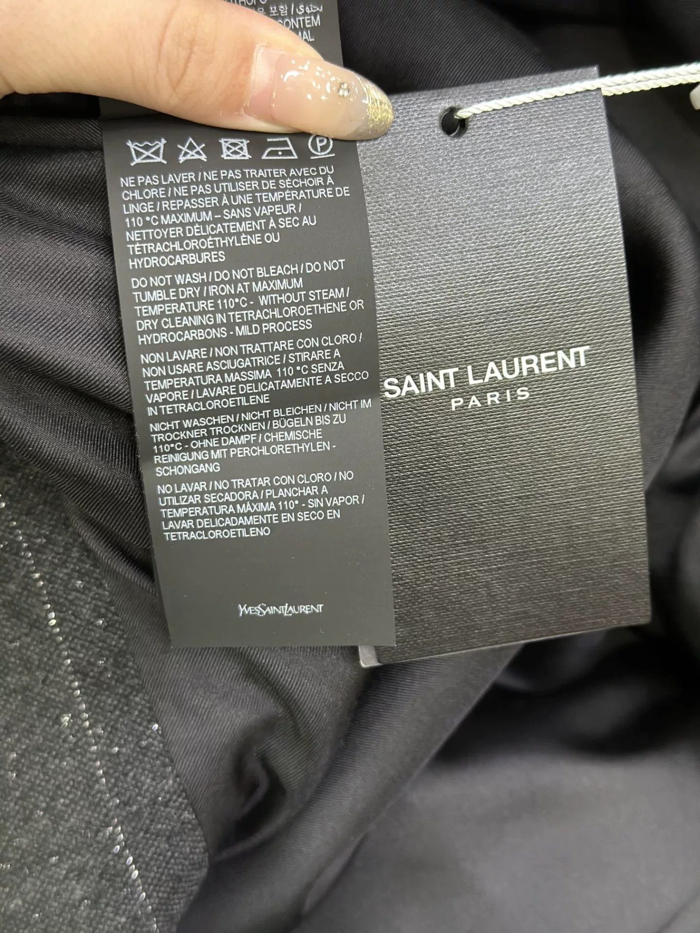 Saint Laurent Paris Saint Laurent Men's Gray Blazer Size US M / EU 48-50 / 2 - 7 Thumbnail