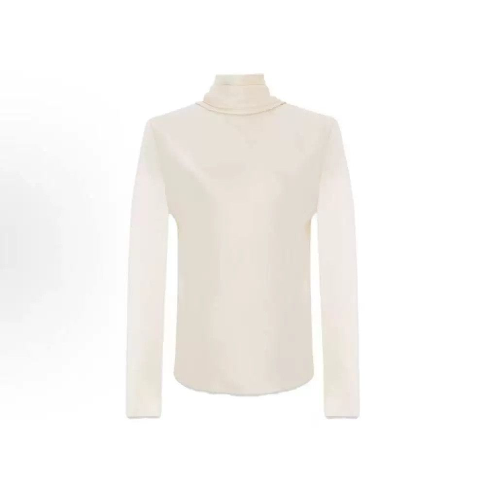 Saint Laurent Paris Saint Laurent Cream High-Neck Top Size XS / US 0-2 / IT 36-38 - 2 Thumbnail