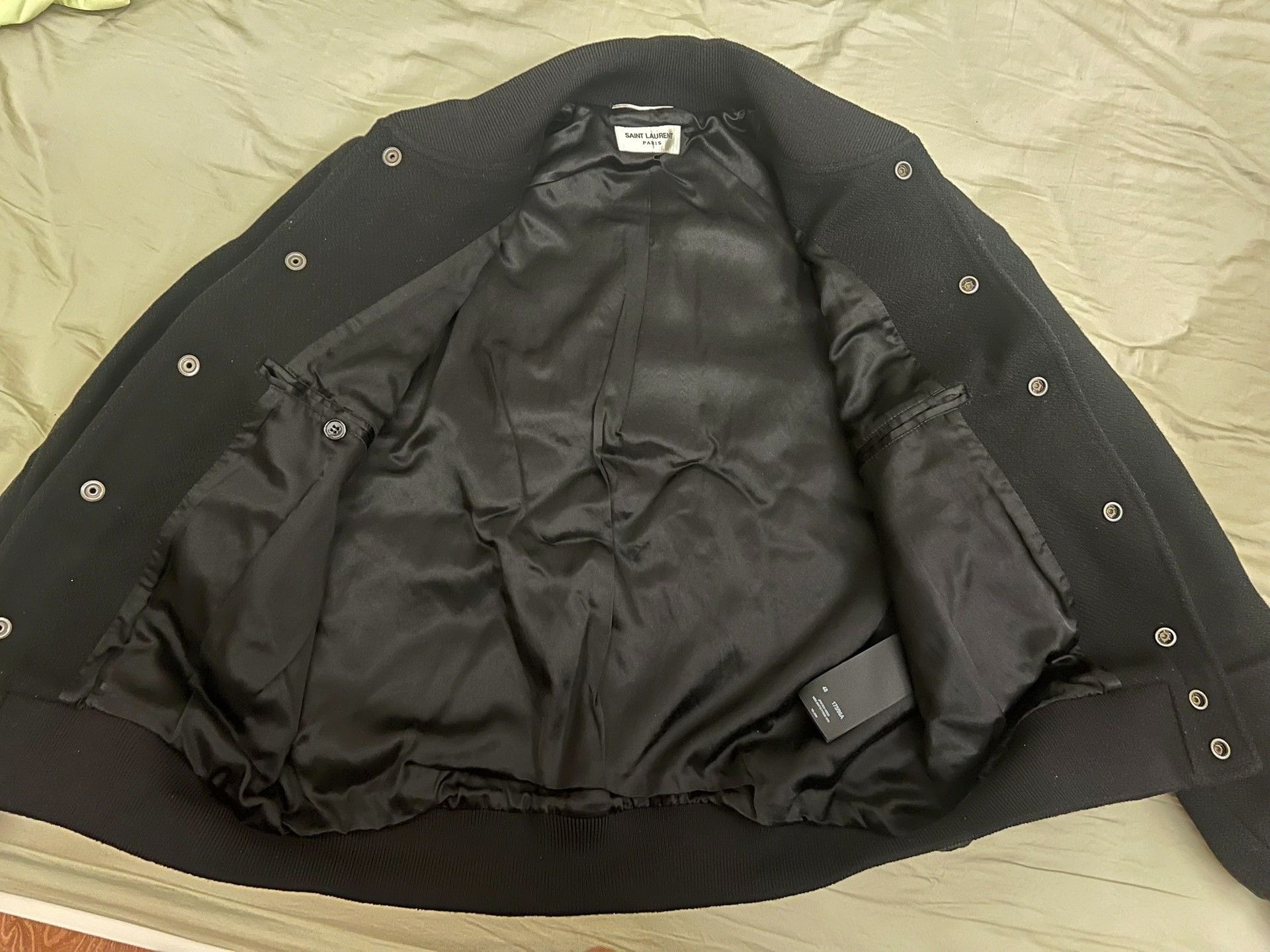 Saint Laurent Paris Saint Laurent Striped Baseball Jacket Size US M / EU 48-50 / 2 - 2 Thumbnail