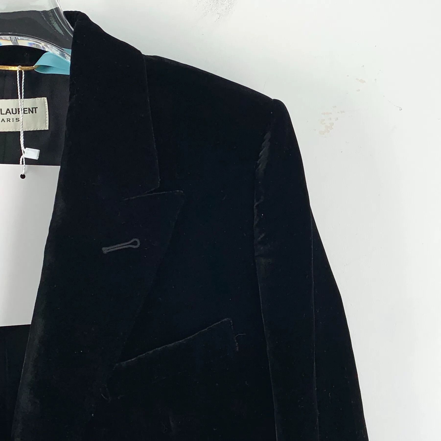 Saint Laurent Paris YSL Black Velvet Blazer Size XS / US 0-2 / IT 36-38 - 3 Thumbnail