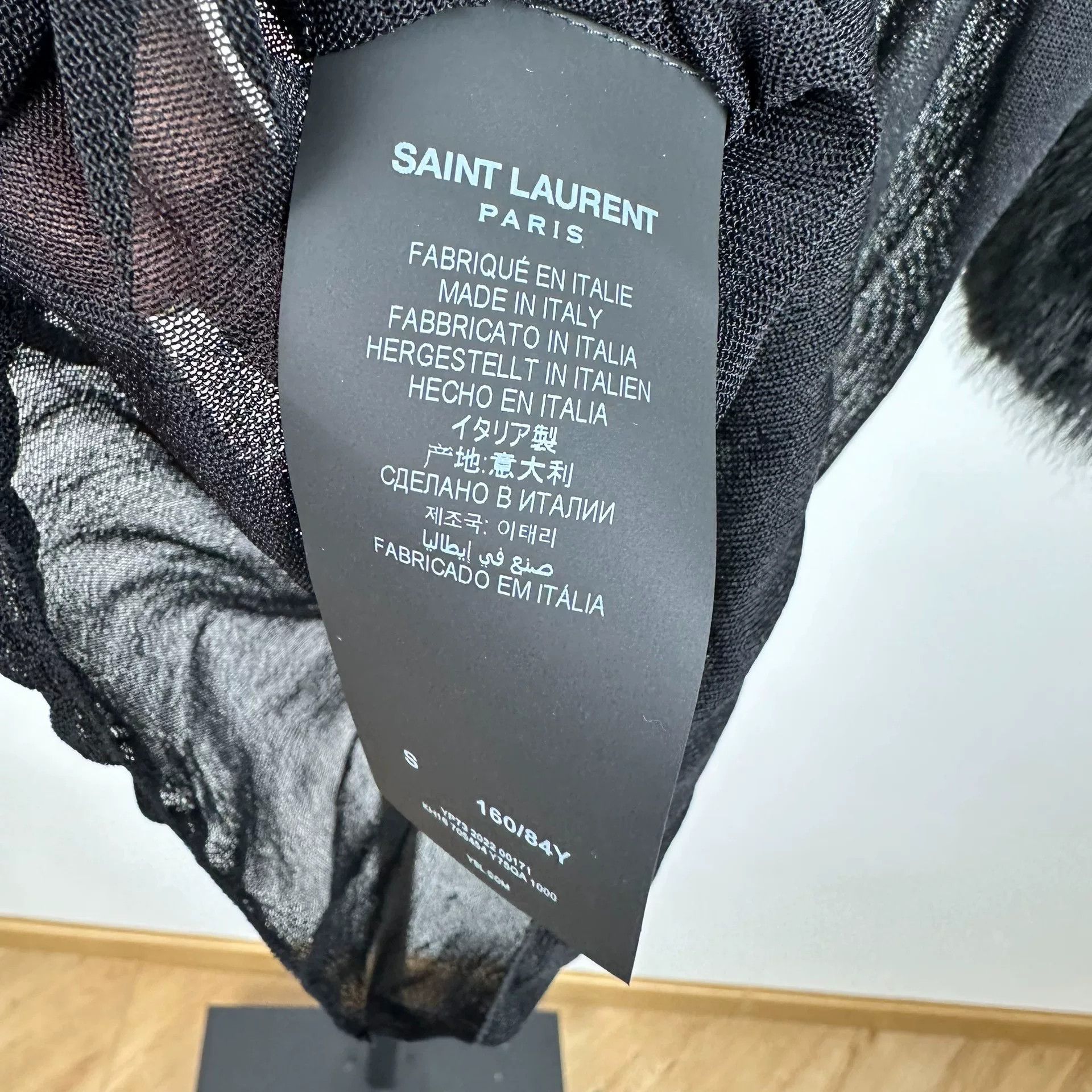 Saint Laurent Paris Saint Laurent Black Mesh Fur Cuff Top Size S / US 4 / IT 40 - 5 Thumbnail