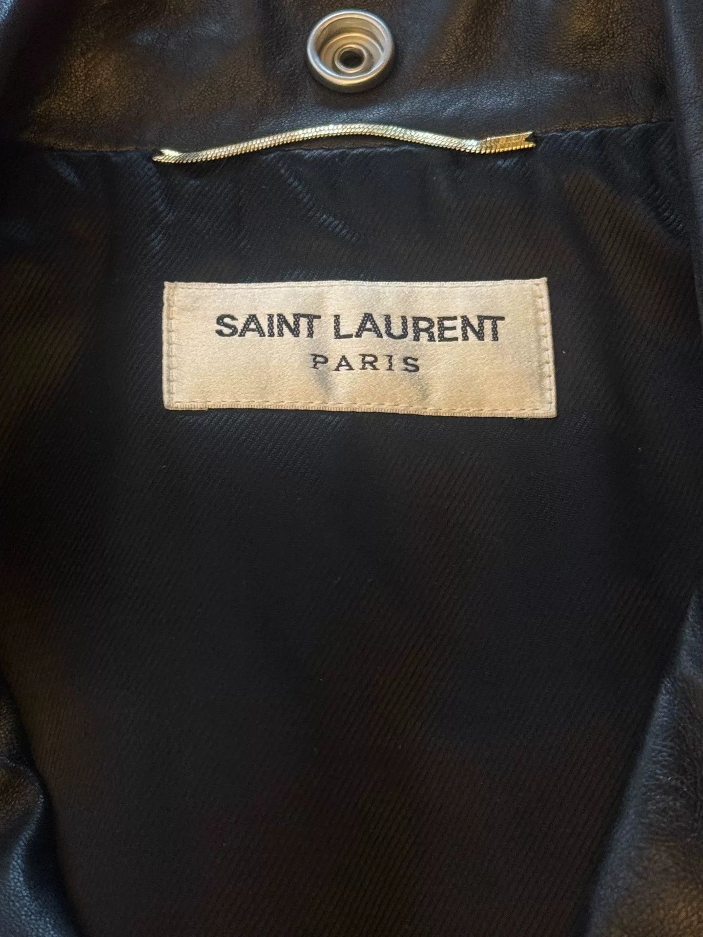 Saint Laurent Paris YSL Black Leather Biker Jacket Size XXS / US 00 / IT 34 - 5 Thumbnail