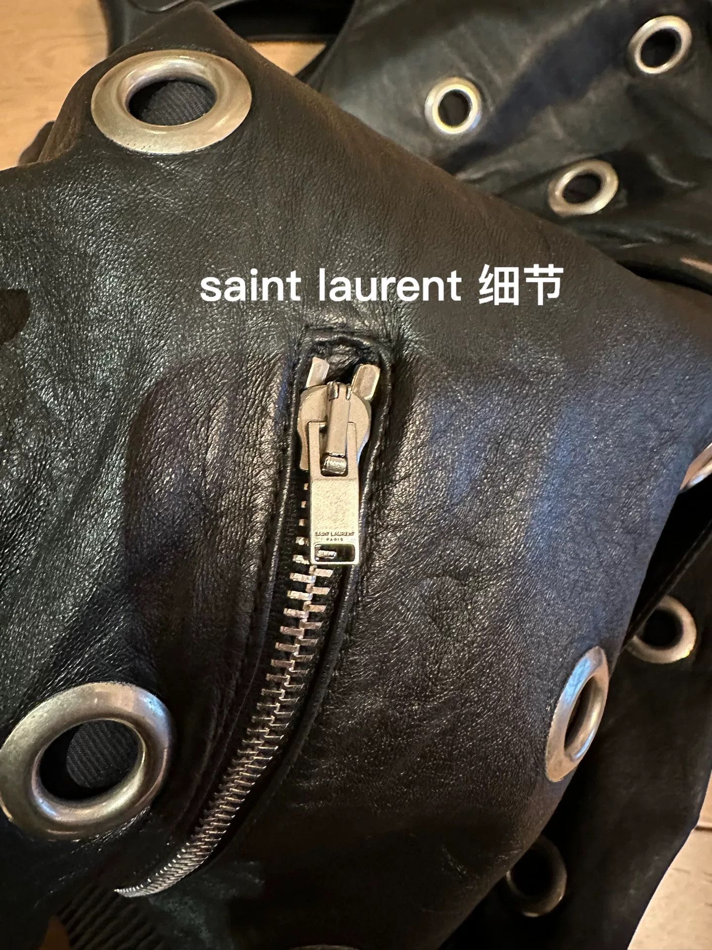 Saint Laurent Paris YSL Saint Laurent Black Leather Jacket Size M / US 6-8 / IT 42-44 - 3 Thumbnail