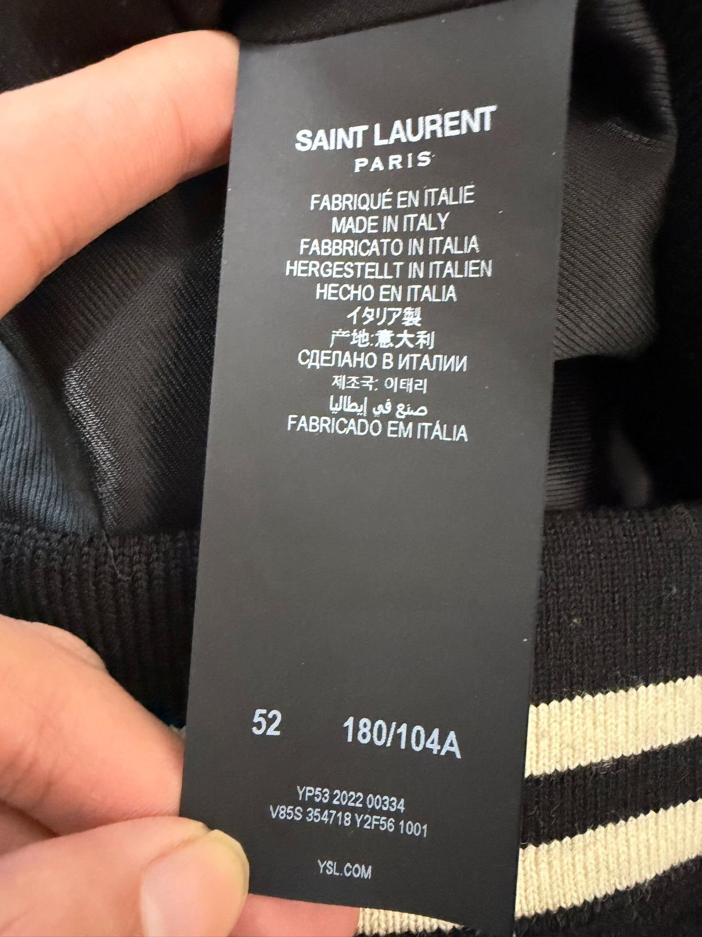 Saint Laurent Paris Saint Laurent Wool Leather Sleeve Jacket Size US L / EU 52-54 / 3 - 5 Thumbnail